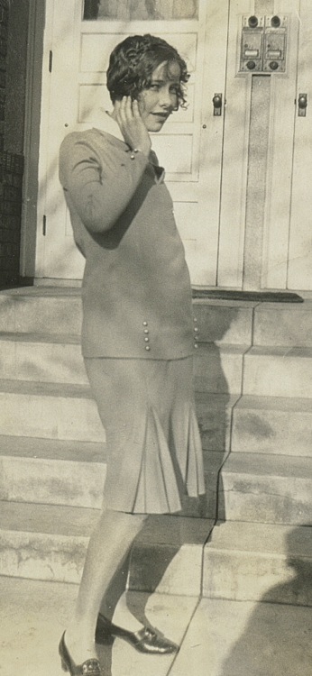 A young girl posing for the camera, 1925.