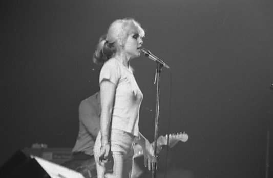 Deborah Harry, with Blondie, playing in Toronto, 1978. Photo by Jean-Luc.