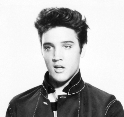 Elvis Presley with a pompadour