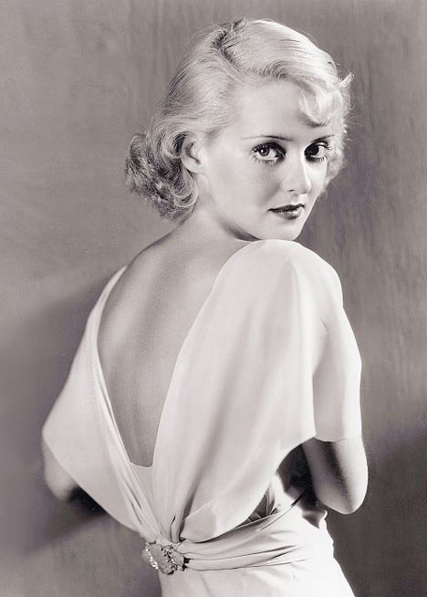 Bette Davis with blonde hair.