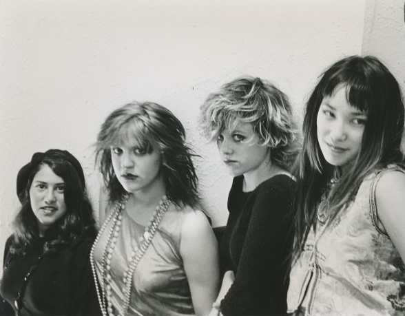 Kat Bjelland and Courtney Love in a press photo for Sugar Babydoll. Photo by Erik Meade.