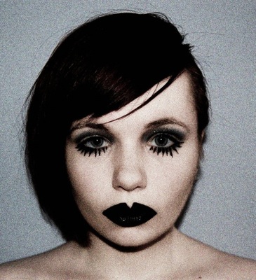 black lipstick.