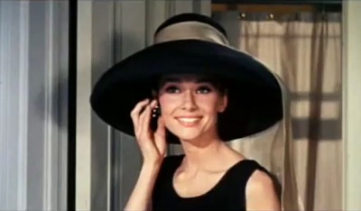 Audrey Hepburn in Breakfast at Tiffany's. 