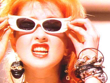 Cyndi Lauper with sunglasses