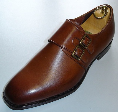 A man's double strap monk dress shoe