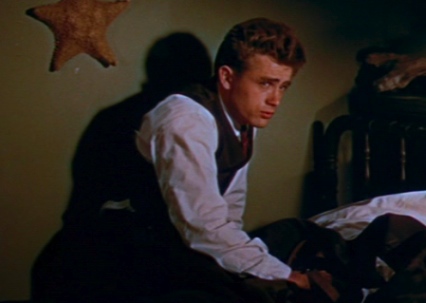 James Dean, icon of 1950s American fashion, in East of Eden.