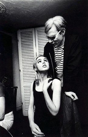 Edie Sedgwick and Andy Warhol.