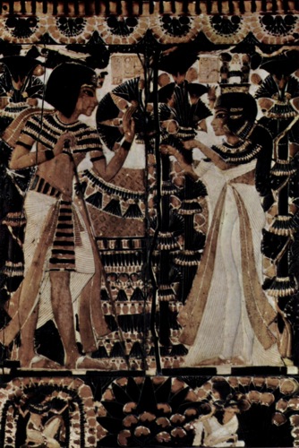 Painting from Tutankhamen's tomb. Painting from Tutankhamen's tomb.