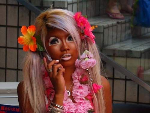 A Ganguro Girl. Photo source unknown. A Ganguro Girl. Photo source unknown.