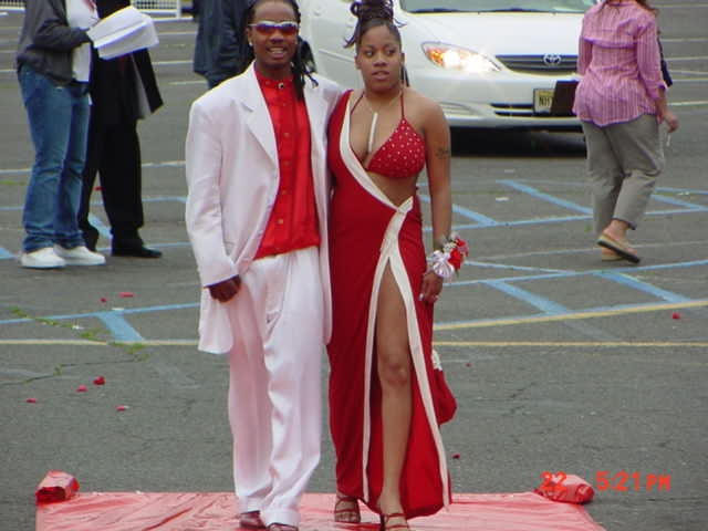 A couple at prom.
