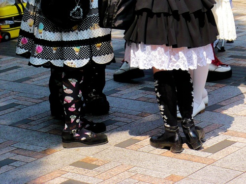 Gothic Lolita legs. photo by Stéfan. Attribution ShareAlike.