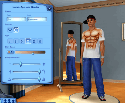 Sims 3 Late Night new clothes - a muscle shirt.