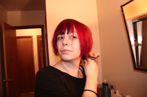 red bob haircut photo by Alicia Lynn.