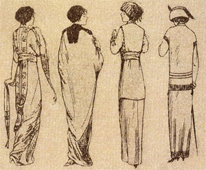 A vintage fashion illustration.