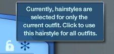 An unlocked hairstyle. An unlocked hairstyle.