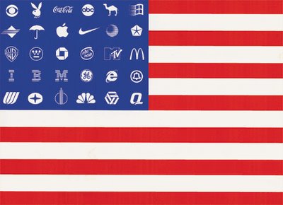 Adbuster's brand flag. Adbuster's brand flag.