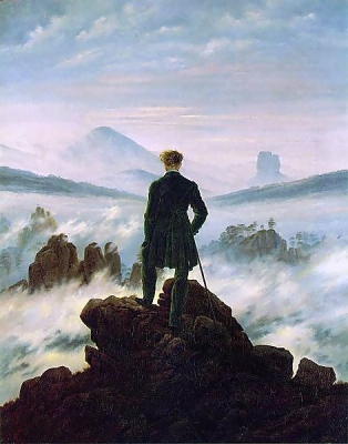 Der Wanderer über dem Nebelmeer by Caspar David Friedrich.