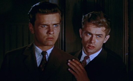 Richard Davalos and James Dean in East of Eden.