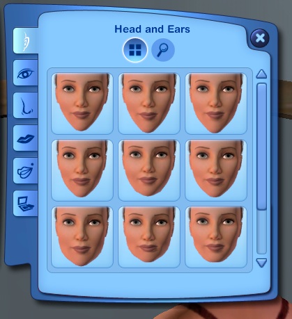 Sims 3 face shape.