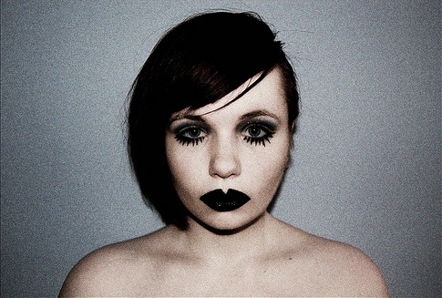 A girl in gothic makeup. Photo by Amy Clarke.