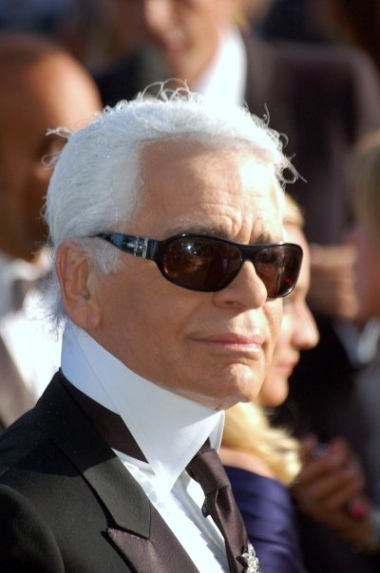 Karl Lagerfeld at Cannes. Photo by Georges Biard.