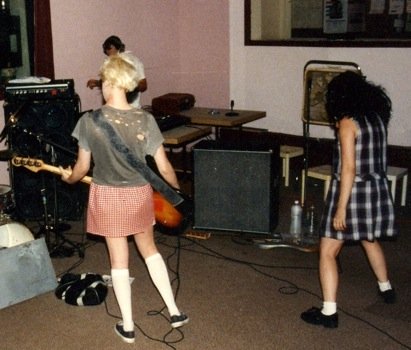 Kathi Wilcox and K. Hanna in Bikini Kill.