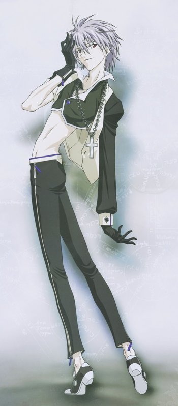 Kaworu Nagisa as a Gothic Lolita. From Evangelion's 2008 wall calendar.
