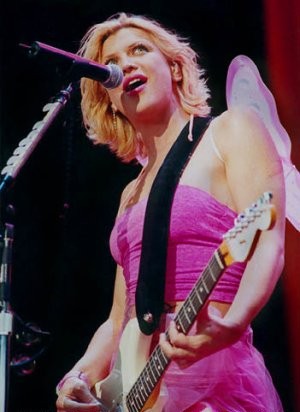 Courtney Love is a pink angel