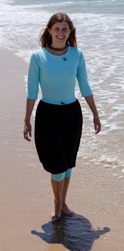 A modest swimsuit, from Princess Modest Swimwear.