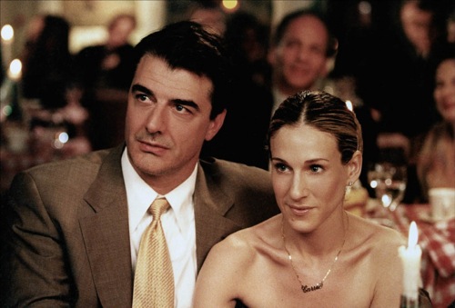 Mr. Big (Chris Noth) and Carrie (Sarah Jessica Parker) in a still from season 2.