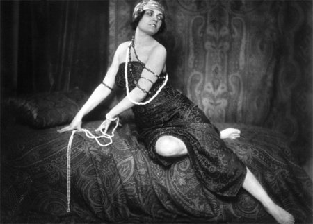 Pola Negri in a flapper costume.
