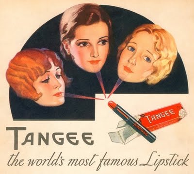An ad for Tangee lipstick, 1931.